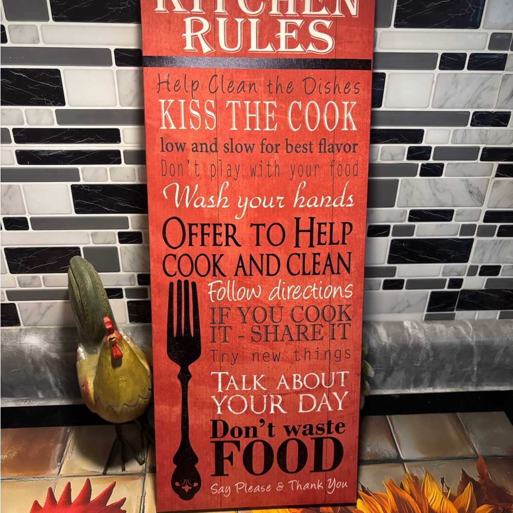 Michaels Red and Black Kitchen Decor Accents